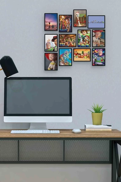 Toy Story 12 Parça Mdf (ahşap) Tablo Ofis Boyu