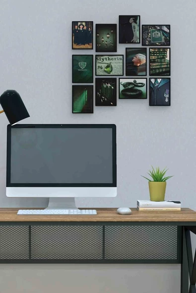 Slytherin 12 Parça Mdf (ahşap) Tablo Ofis Boyu