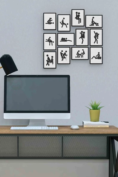 Pozisyonlar 12 Parça Mdf (ahşap) Tablo Ofis Boyu