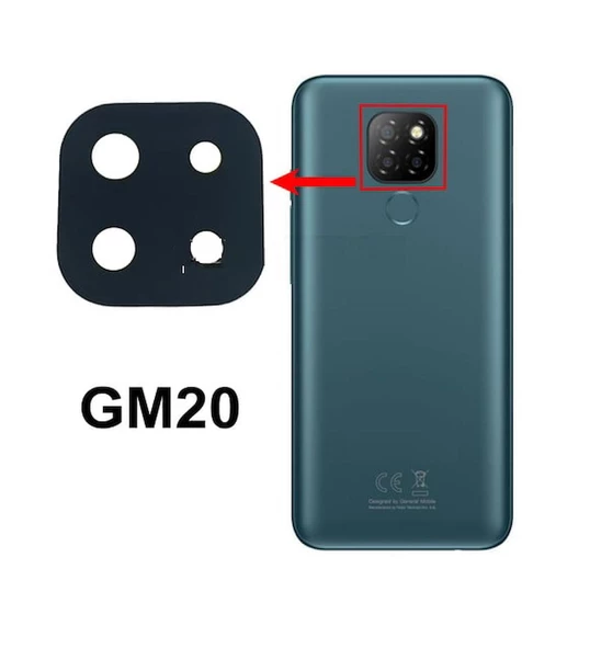 General Mobile GM20 İle Uyumlu Kamera Camı ürün görseli 1