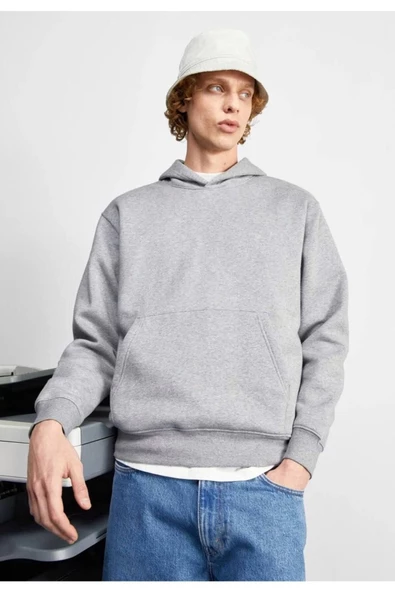 BASKILI KAPŞONLU SWEATSHİRT fm1.8GA - Resim 2