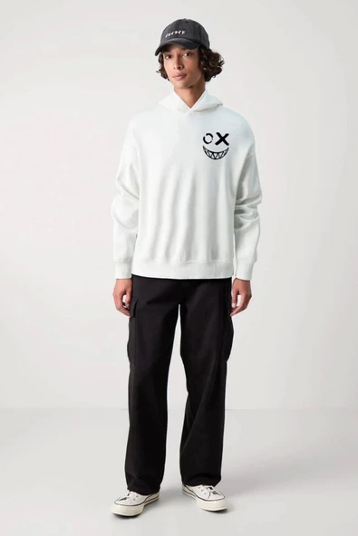 Baskılı Kapşonlu Sweatshirt fm1.106BÖ ürün görseli