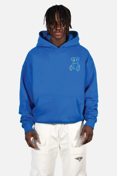 Baskılı Kapşonlu 3 İplik Sweatshirt fm1.112MÖ ürün görseli