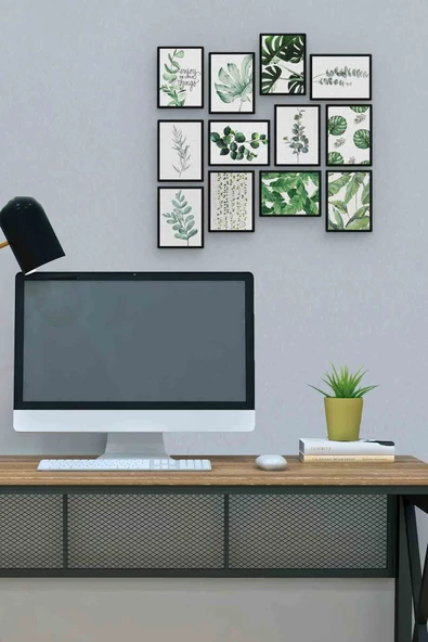 Yaprak 12 Parça Mdf (ahşap) Tablo Ofis Boyu