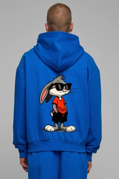 Unisex Baskılı Kapşonlu 3 İplik Hoodie Sweathirt  fm1.13MA