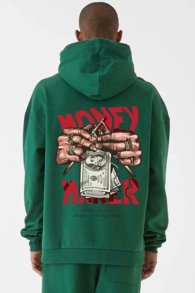 BASKILI KAPŞONLU SWEATSHİRT fm1.4YA ürün görseli