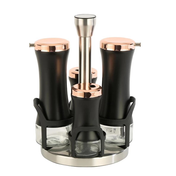 EVDEMA SİYAH-BAKIR 4 LÜ SALATA SOSU SETİ