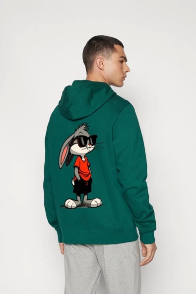 Unisex Baskılı Kapşonlu 3 İplik Hoodie Sweathirt  fm1.13YA ürün görseli