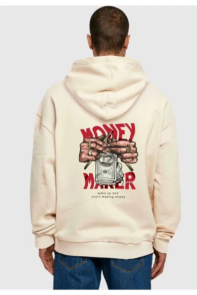 Baskılı Kapşonlu Sweatshirt fm1.4BJA