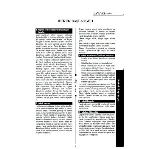 Lawyer Defter - Hukuk Başlangıcı Notlu Öğrenci Defteri - 3
