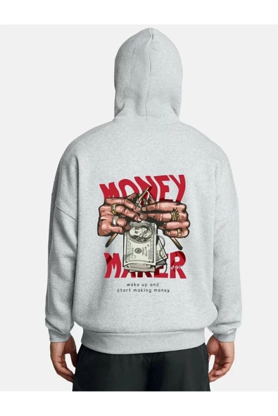 Baskılı Kapşonlu Sweatshirt fm1.4GA