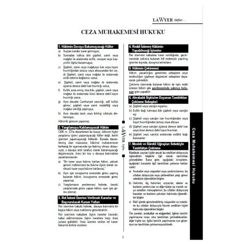 Lawyer Defter - Ceza Muhakemesi Hukuku Notlu Öğrenci Defteri - 2