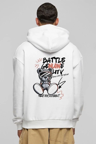 Baskılı Kapşonlu Sweatshirt fm1.8BA ürün görseli