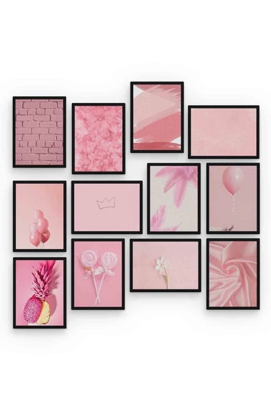 Pembe 12 Parça Mdf (ahşap) Tablo Ofis Boyu - 2