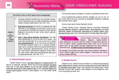 İdari Yargılama Hukuku Hocasından Ders Notları - 2022 - 3