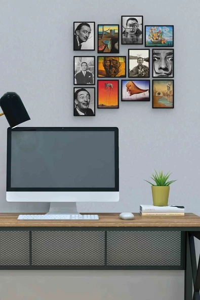 Salvador Dali 12 Parça Mdf (ahşap) Tablo Ofis Boyu
