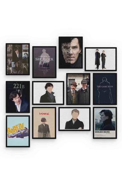 Sherlock Holmes 12 Parça Mdf (ahşap) Tablo Ofis Boyu - Resim 2