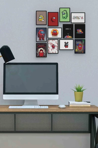 Among Us 12 Parça Mdf (ahşap) Tablo Ofis Boyu
