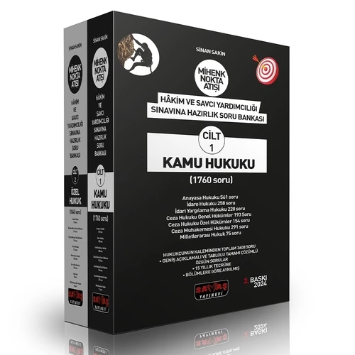 MİHENK Adli Yargı Hakim ve Savcı Yardımcılığı Nokta Atışı Hukuk Soru Bankası Savaş Yayınları Eylül 2024 ürün görseli 1