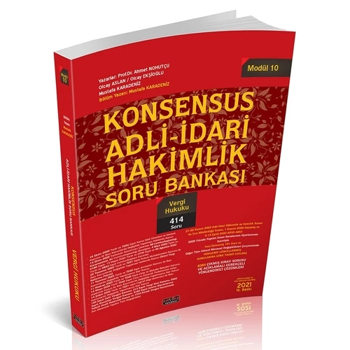 KONSENSUS Adli İdari Modül 10 Vergi Hukuku Soru Bankası 2021