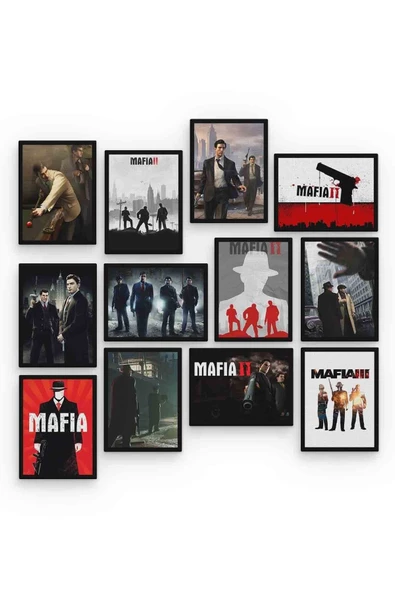 Mafia 12 Parça Mdf (ahşap) Tablo Ofis Boyu - 2