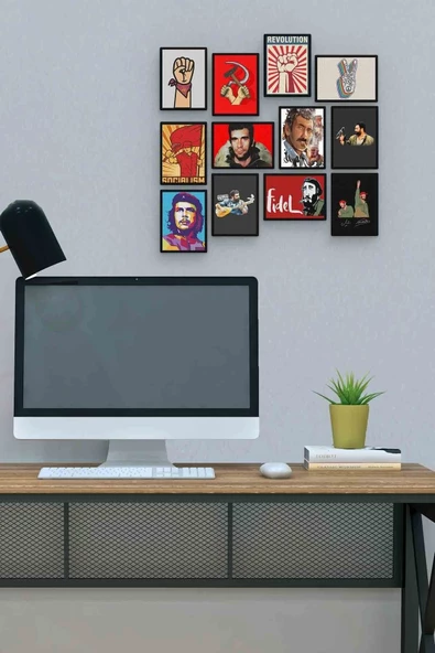 Felsefi 12 Parça Mdf (ahşap) Tablo Ofis Boyu