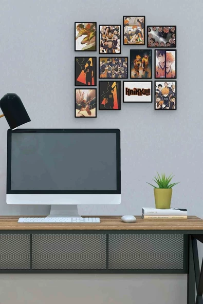 Haikyuu 12 Parça Mdf (ahşap) Tablo Ofis Boyu