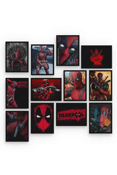 Deadpool 12 Parça Mdf (ahşap) Tablo Ofis Boyu - 2