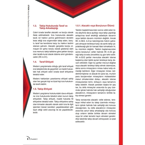 ETKİN Hukuk Ders Fasikülleri 2 İcra Hukuku Savaş Yayınları 2021 - 3