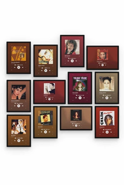 Nostalji Pop 12 Parça Ahşap Mdf Tablo Zlltb167 - 2