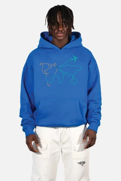 BASKILI KAPŞONLU SWEATSHİRT fm1.126MÖ ürün görseli