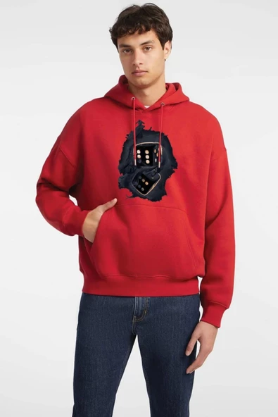 BASKILI KAPŞONLU SWEATSHİRT fm1.119KÖ