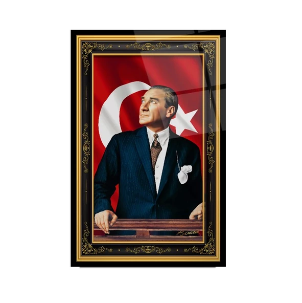 Atatürk Cam Tablo | Hediyelik, Dekoratif, Ofis, Mutfak - 3
