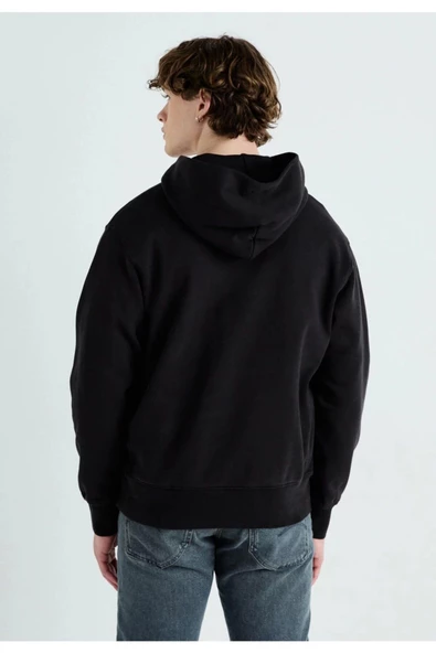 BASKILI KAPŞONLU SWEATSHİRT fm1.133SÖ - Resim 2