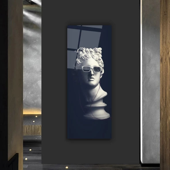 Heykel Desen Cam Tablo | Hediyelik, Dekoratif, Ofis, Mutfak - 2