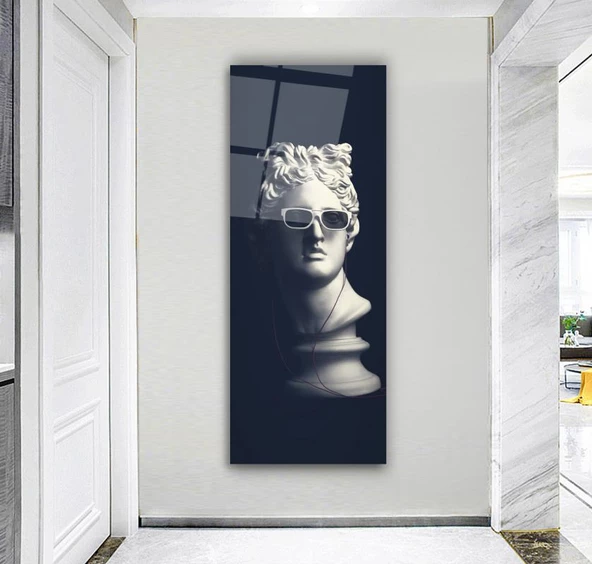 Heykel Desen Cam Tablo | Hediyelik, Dekoratif, Ofis, Mutfak - 6