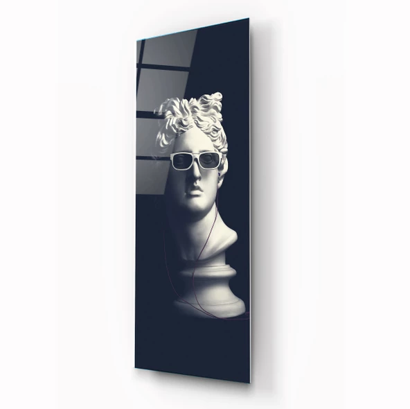 Heykel Desen Cam Tablo | Hediyelik, Dekoratif, Ofis, Mutfak - 4