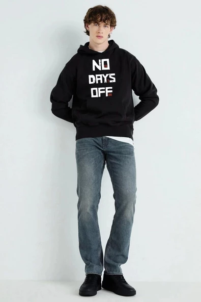 BASKILI KAPŞONLU SWEATSHİRT fm1.135SÖ ürün görseli