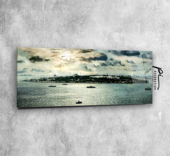 İstanbul Panoramik Cam Tablo | Hediyelik, Dekoratif, Ofis, Mutfak
