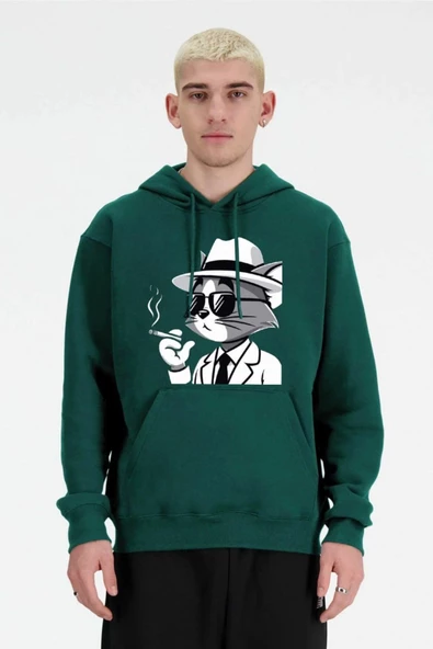 BASKILI KAPŞONLU SWEATSHİRT fm1.124YÖ ürün görseli