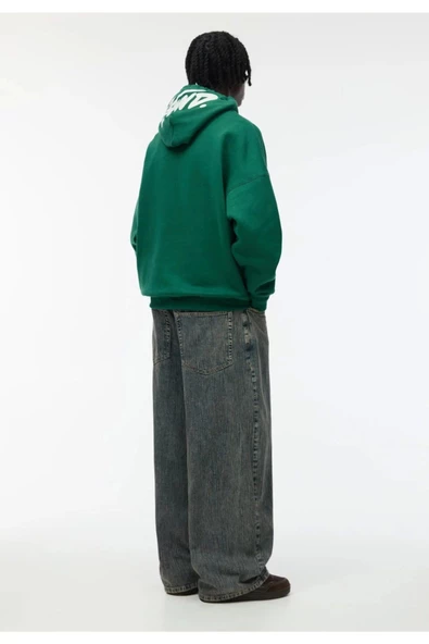 BASKILI KAPŞONLU SWEATSHİRT fm1.151YÖ - Resim 2