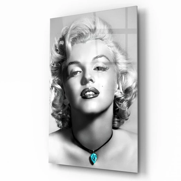 Marilyn Monroe Cam Tablo | Hediyelik, Dekoratif, Ofis, Mutfak - 2