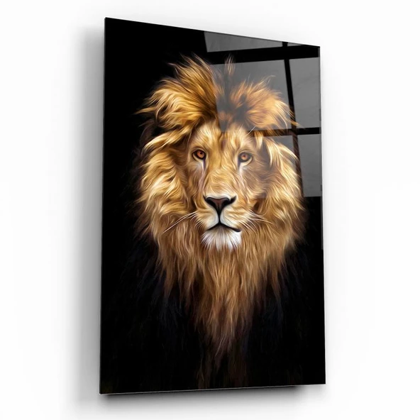 Aslan Cam Tablo | Hediyelik, Dekoratif, Ofis, Mutfak