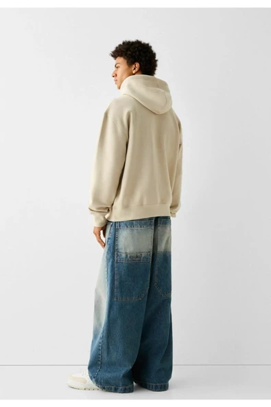 BASKILI KAPŞONLU SWEATSHİRT fm1.172BJÖ - Resim 2