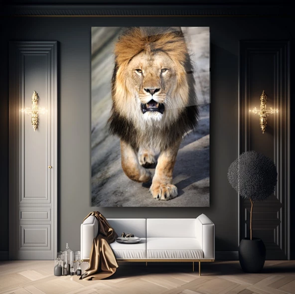 Aslan Cam Tablo | Hediyelik, Dekoratif, Ofis, Mutfak - 6