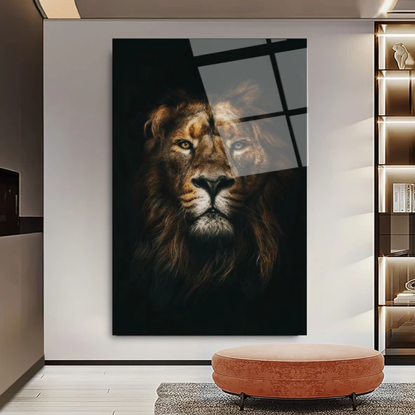 Aslan Cam Tablo | Hediyelik, Dekoratif, Ofis, Mutfak - 4