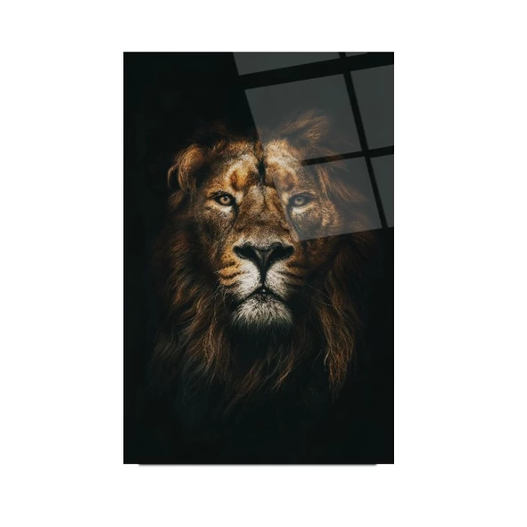Aslan Cam Tablo | Hediyelik, Dekoratif, Ofis, Mutfak - 3