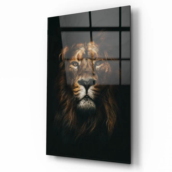 Aslan Cam Tablo | Hediyelik, Dekoratif, Ofis, Mutfak - 2