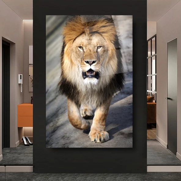 Aslan Cam Tablo | Hediyelik, Dekoratif, Ofis, Mutfak - 5