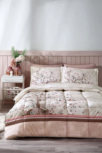 Özdilek Albero In Fıore Uyku Seti Çift Kişilik Pudra - Resim 2
